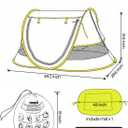 Poray Portable Baby Beach Tent with UPF 50+ Sun Shelter,Mosquito Net and Sunshade, Ideal Pop Up Kids Travel Tent with Carry Bag & 2 Stakes,Outdoor Indoor Play and Sun Protection