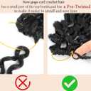 Pre looped Gogo Curl Crochet Hair 10 Inch 8 Packs Pre twisted Short Curly Crochet Hair for Black Women Ocean Wave Braiding Hair Water Wave Deep Braiding Hair (10 inch 1B)