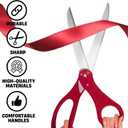 25" Giant Scissors for Grand Opening Ceremony Big Ribbon Cutting Scissors Red for Special Events Heavy Duty Shears Inauguration and Ceremonies Theater Performances