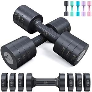 Adjustable Dumbbells Hand Weights Set: Sportneer 5 lb Dumbbell Set of 2 Each 2lb 3lb 4lb 5lb Free Weights Fast Adjust Weight 4 In 1 Weights Dumbbells Set for Women Men Home Gym Exercise Training