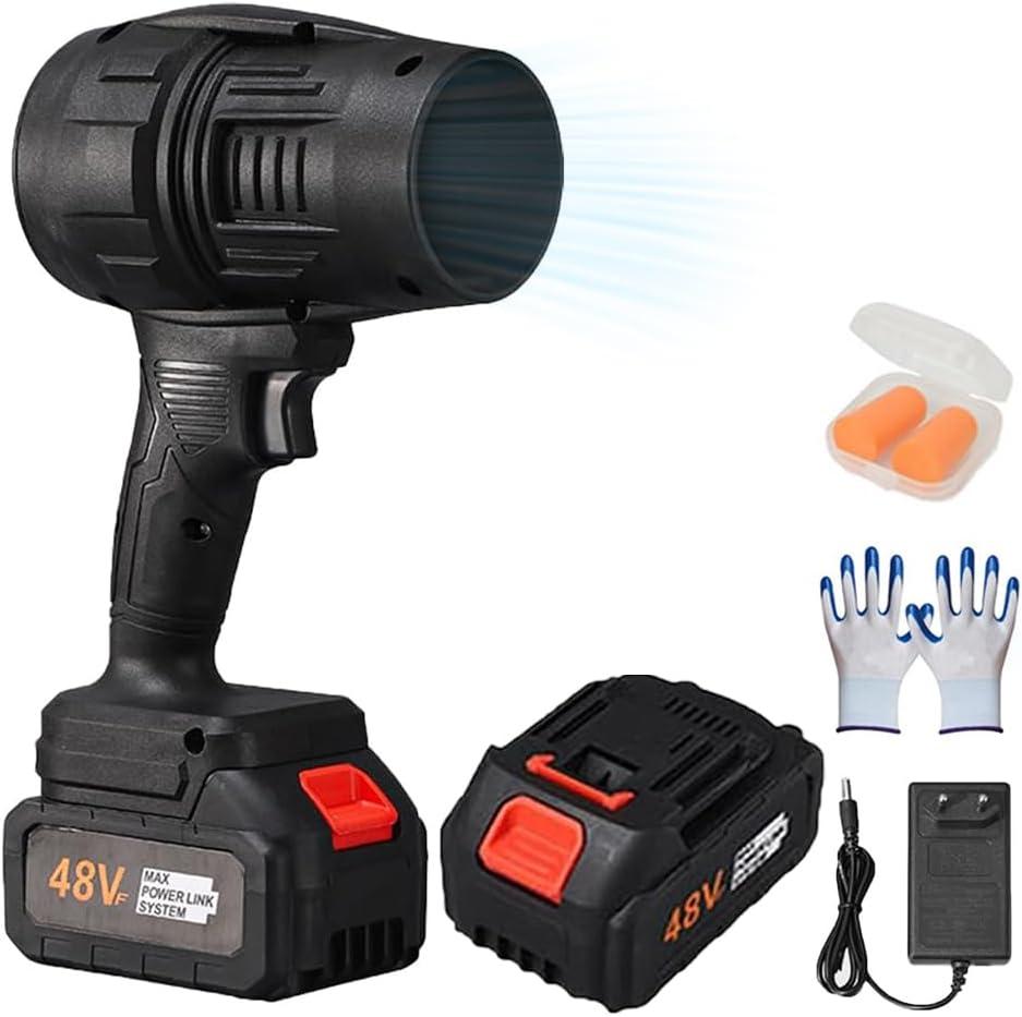Saker Cordless Leaf Blower Handheld,Sakerplus Turbo Jet Blower, Cordless Turbo Super Power Air Duster, Car Dryer Air Blower, Stepless Speed Regulation Super Power Car Drying (Black Dragon)