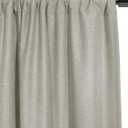 SUN+BLK Bradley Total Blackout Curtain Textured Thermal Insulated 1 Panel with Rod Pocket, Khaki, 52x84, Wide Width