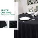 Surmente 120 inch Round Tablecloths -5 Pack Black Round Table Cloths, Polyester Fabric Table Covers for Wedding, Party, Banquet, or Restaurant