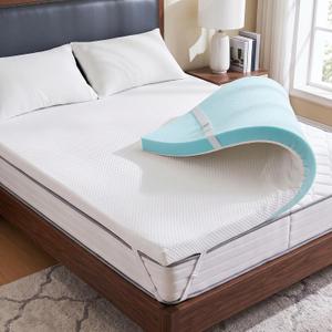 Sweetcrispy King Size Mattress Topper, Memory Foam Pad, 3 Inch