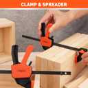 HORUSDY 6" Mini Bar Clamps for Woodworking - 2 Pack Quick Clamps F Clamp with 75 LBS Load Limit