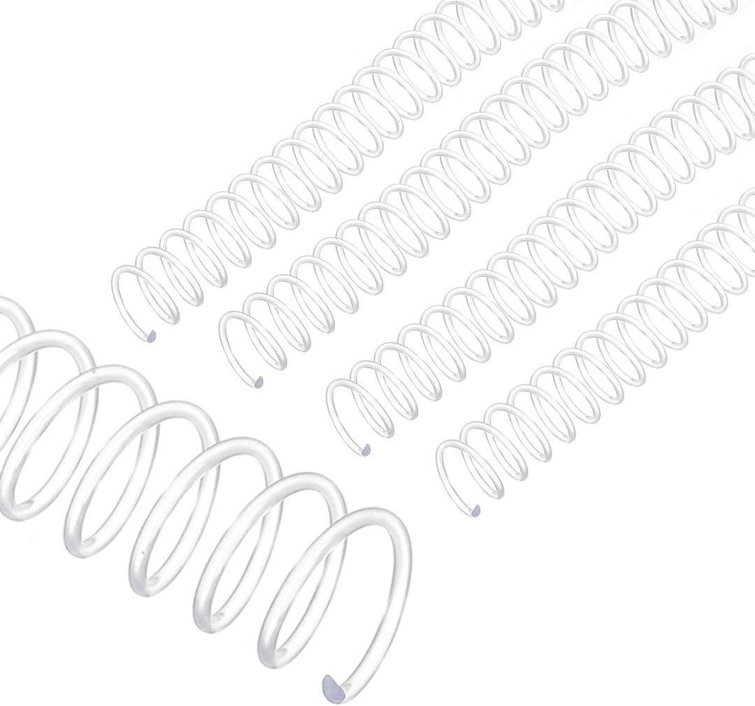 PATIKIL 16mm(5/8") Plastic Spiral Binding Coils, 20 Pcs Binding Spirals 140 Sheet Capacity 3:1 Pitch Binding Spirals for Binding Paper Sheets, Transparent