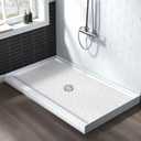Large Non Slip Shower Mat: 32x24 inch Loofah Shower Mat for Inside Shower with Drain Hole in Middle, Soft PVC Anti-Slip Shower Stall Mats for Bathroom,Wet Area, Quick Drying