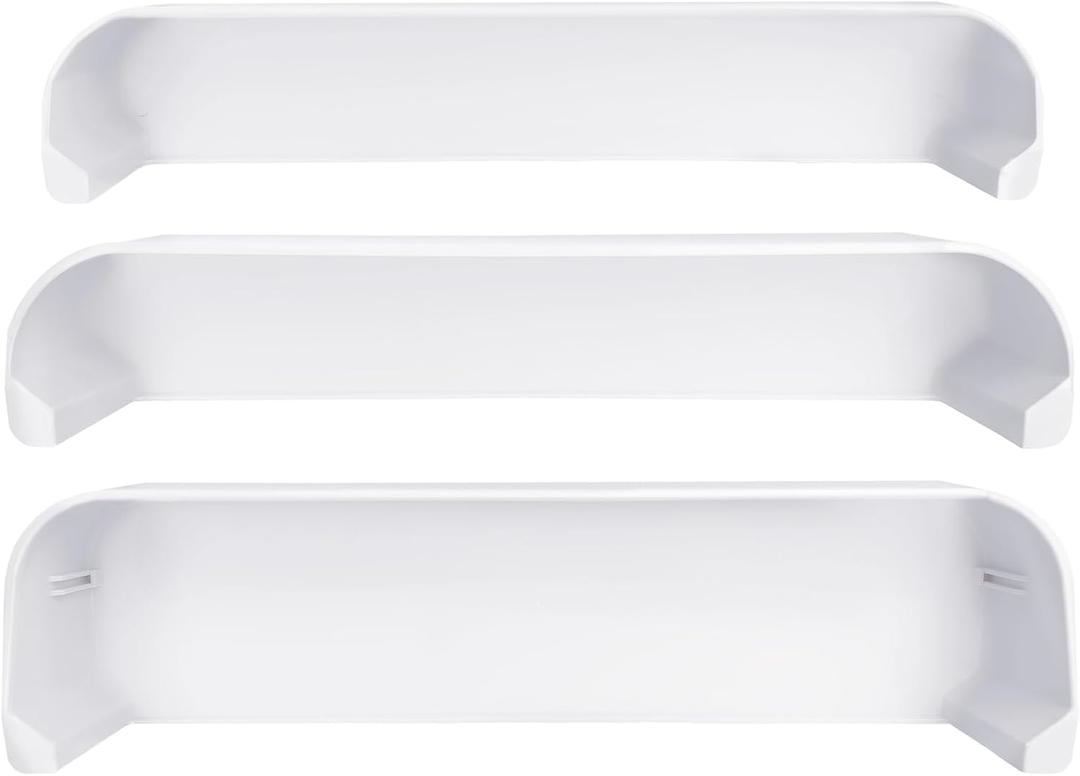 29325760166 RV Fridge Door Shelf Replacement Kit, Fit for Dometic DM2652 DM2852 RM Series Fridges 3 Pack White Freezer Upper Bottom Door Bin Snap-In Food Grade Replacement