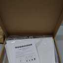 White Lamp Shades Set of 2, 10.5" x 10"x 13" Rectangle Cut Corner Medium Lampshades Natural Linen Hand Crafted, Include 2 Pack Lamp Harps, Suitable for E26 Base and Saddle Base, Easy Assembly Required