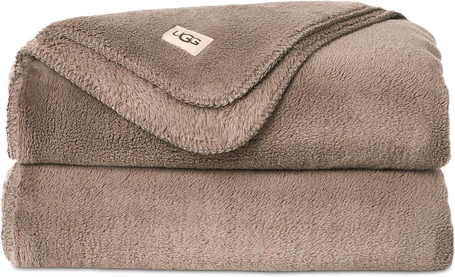 UGG Whitecap Plush Throw Blanket Fleece Lightweight Soft Throw for Couch or Bed Luxury Home Decor for Living Room Washable Hypoallergenic Blankets for Dorm Decor, 50-inch x 70-inch, Light Fawn Brown UGG Whitecap Plush Throw Blanket Fleece Lightweight Soft Throw for Couch or Bed Luxury Home Decor for Living Room Washable Hypoallergenic Blankets for Dorm Decor, 50-inch x 70-inch, Light Fawn Brown