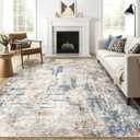 9x12 Area Rug Washable Rugs: Living Room Large Abstract Modern Soft Stain Resistant Indoor Floor Non Slip Accent Carpet for Bedroom Nursery Playroom Office Dining Room Dorm Home House- Tan