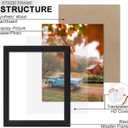 KTKDE 20x40 Picture Frame Set of 3, Poster Frame Wooden Black 40 by 20 in for Pictures and Art Prints, Exhibition, Caffe Large Frame for Photos, best gift, 20x40in - 3 Pack