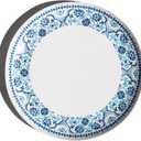 Palazzo Tile Pure Premium Melamine Dinner Plate, Set of 6, 10.5"