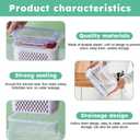 2 Pack Fruit Storage Containers for Fridge with Removable Colanders, Dishwasher & Microwave safe Produce Storage Containers with Lids Keep Fruits, Vegetables, Berry, Meat Fresh longer