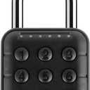 Combination Lock, 6 Digit Password Locker Lock Aluminum Alloy Code Digital Padlock, Push Button Safe Padlock Security Padlocks, Combination Padlock for Gym and School Lockers, (Black)