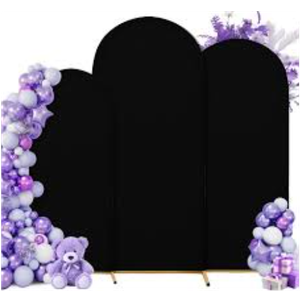 SUKAIKEQA 3Piece Arch Cover Bundle – 7.2FT, 6.6FT & 6FT Stretch Spandex Backdrop Set – Wedding, Birthday & Photo Booth Arch Covers for Every Event