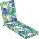 LVTXIII Outdoor Chaise Lounge Cushion, 72 x 21 x 3 Inch Patio Water-Repellent Lounge Chair Seat Cushions for Garden, Furniture, Home Decor, Islamorada Blue Green