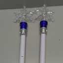 Fleeting Time Light Up Frozen Snowflake Wand- Snowflake Spinning Wands,Magic Wand Rotating Toy for Girls and Boys, Magic Princess Sensory Toys,Christmas & Birthday Gift (Blue2PC)