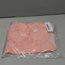 Baby Girl Casual Waffle Shirts Doll Collar Short Sleeve Ruffle Tops Toddler Girls Summer Basic Tees Kid Blouse (Pink)