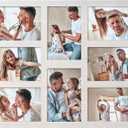 4x6 Collage Picture Frame Family Photos Display - 8 Openings Collage Picture Frame for Wall for Tabletop Stand White Picture Frames Set for Home Decor Family Gifts