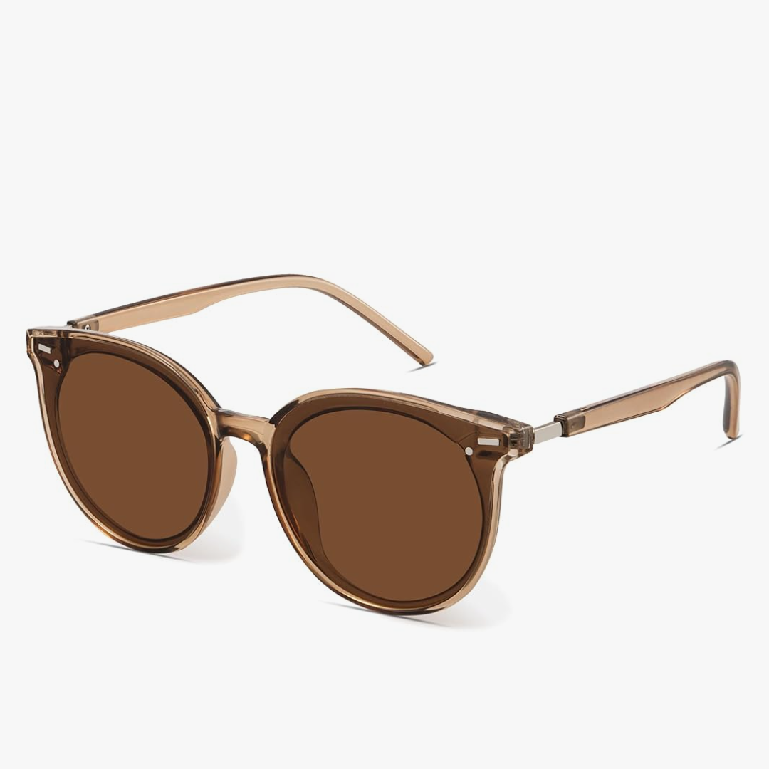 Livho Polarized Sunglasses, Retro & Oversized Shades for Women with Round Lenses