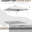 10x10ft Replacement Canopy Top with Air Vent, Waterproof & UV Protection Canopy Tent Top Cover for Straight Leg Canopy Frame - for Outdoor, Patio, Event, Trade Show (White, 10x10ft)