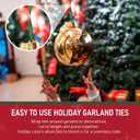Zhengmy 3 Roll Christmas Garland Ties Decorative Holiday Garland Ties Cuttable Cable Straps for Christmas Halloween Party Yard Wall Doorway Outdoor Decoration (Green)