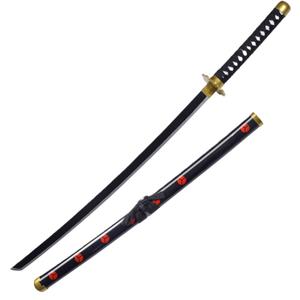 Katana Sword Cosplay Sword 41 inches Bamboo Toy Swords Cosplay Props with Display Stand Original Texture