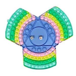 Push Pop Bubble Fidget Sensory Toy,Autism Special Needs Silicone Stress Relief Toy,Great Fidget Toys for Kids Ludo Board Game –(Multicolor) (Ludo Board Bubble)