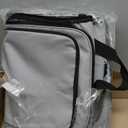 Pale Grey 3 Ring Zipper Binder 1.5 Inch D-Ring Binder with Zipper Pocket Shoulder Strap 500 Sheets Expanding File Folder Binders Organizer for Office School