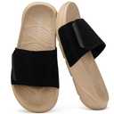 UPSOLO Men's Recovery Sandals with Plantar Fasciitis Arch Support, 8.5-9.5 Yellow