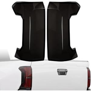 Taillight Protector Covers Compatible with Toyota Tacoma 2024-2025, Gen 4 ABS Smoked Black Tail Light Protective Bezels, Custom-Fit Rear Taillight Shell Accessories (2PCS)
