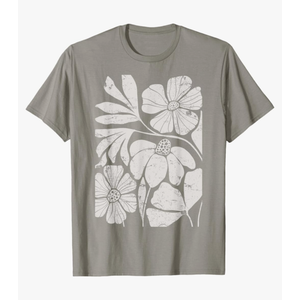 Wildflower & Daisy Vintage Boho Botanical Graphic T-Shirt Size XXL