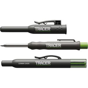 Tracer Mechanical Carpenter Pencils Set with Replacement Lead (6 Pack) - Construction Pencil with Site Holster - All In One Marking Kit for Carpenter Tools Contractor Pencils - AMK1