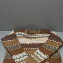 Mens Grandpa Sweater Vintage Aesthetic Knit Striped Casual Long Sleeve Pullovers Y2k Grunge Streetwear (Large, Khaki)