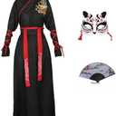 CRFASIBE Hanfu Chinese Dress for Women Halloween Cosplay Anime Asian Samurai Costume