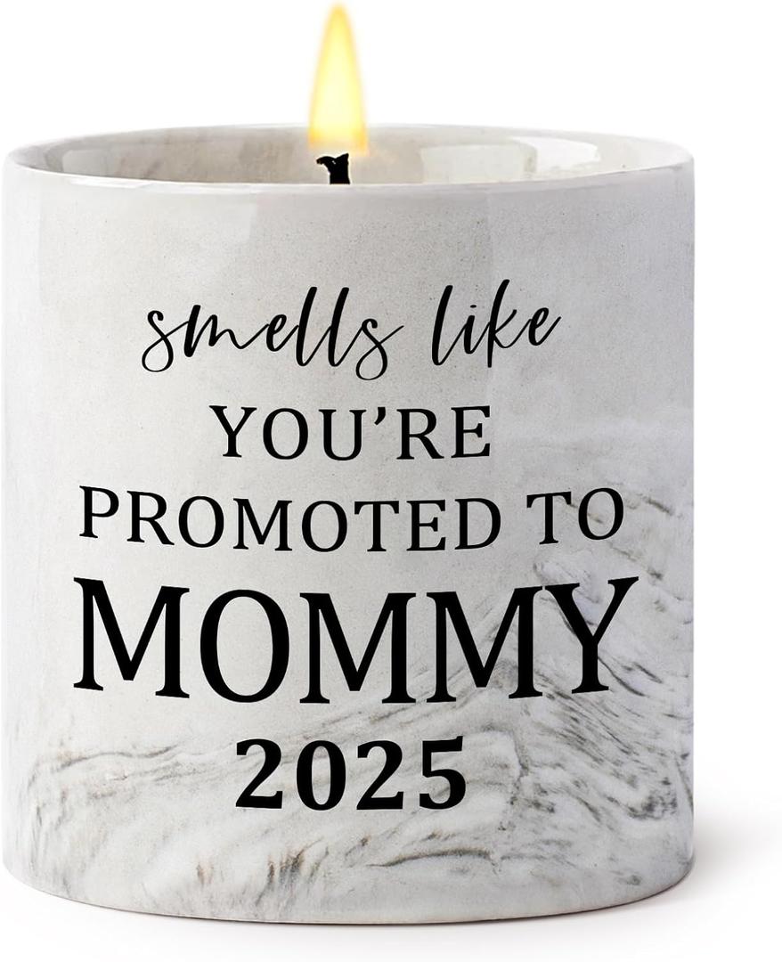 2Pack FreeJac Mom To Be Gifts New Mom Candle for First Mother, Newly Pregnant Mommy, Expectant Mother, Future Moms - 6 Oz Lavender Scented Candle for Mothers Day, Baby Shower Presents Promoted to Mommy 2025