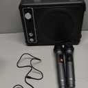 Karaoke Machine, Portable Bluetooth Karaoke Speaker with 2 Wireless Microphones, PA System for Adults Kids with LED Lights & Echo Adjustment, Supports TWS/TF/USB/AUX for Home Party (T03-2 MICS)