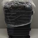 Coolife Luggage Suitcase Carry on Hardside PC+ABS Spinner TSA Lock Telescopic Handle (Teal blue)