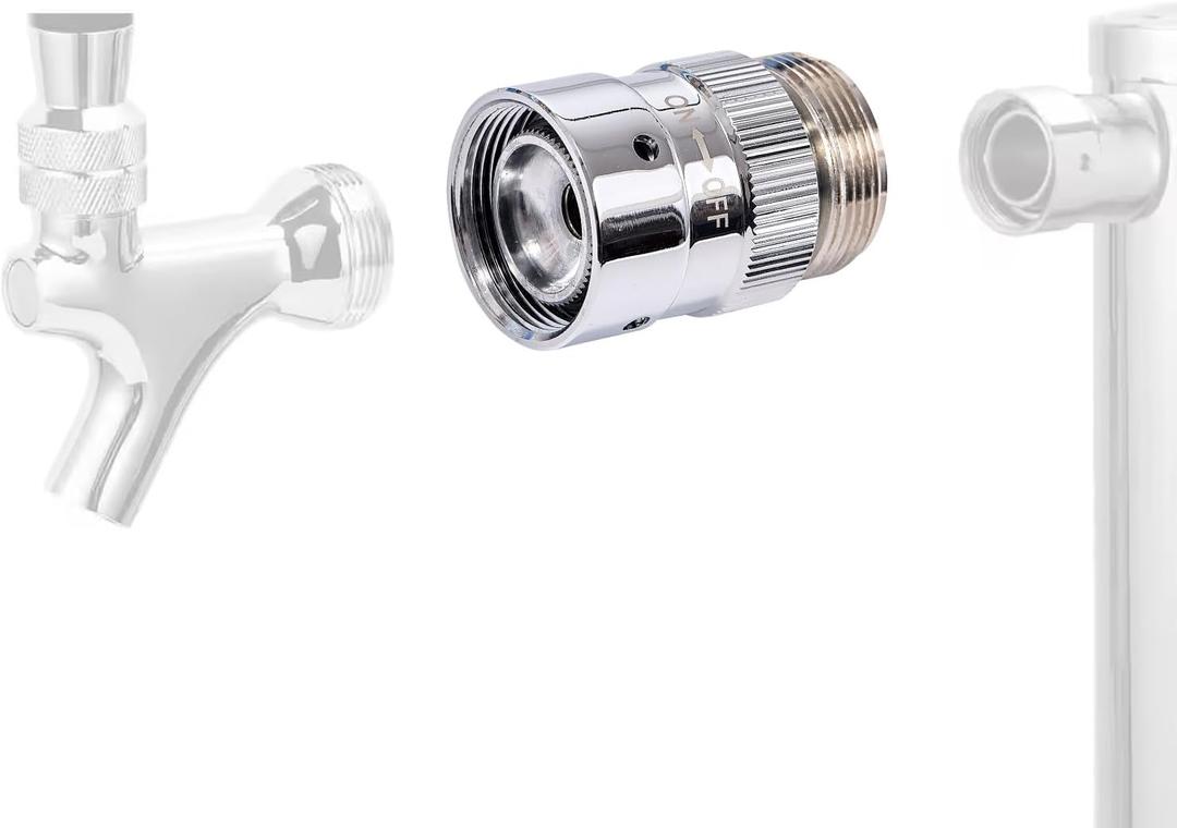 Beer Faucet Flow Control Adapter US Beer Tap Liquid and Foam Control Valve for Craft Beer Dispensing Homebrew Kit