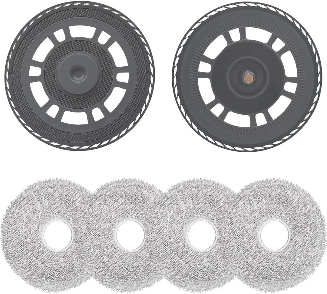 2 Mop pad Holders and 4 mop Pads,Replacement Accessories Compatible with Dreame X30 Ultra,X40 Ultra,X40 Master,L10s Pro Ultra Heat,L20 Ultra,L30 Ultra,L40 Ultra,MOVA P10 Pro Ultra,E30 Ultra