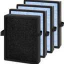 MK04 Air Filter Replacement Compatible With Aroeve MK04 MG04-JH Air Filter Replacement For Pet Dander,4 Pack Replacement Filter For Bedroom And Office, Compared to Part #MK04LX