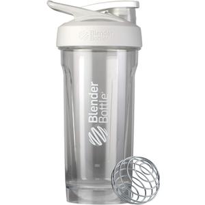 BlenderBottle Strada Tritan Shaker Bottle with Locking Lid, 28-Ounce, White