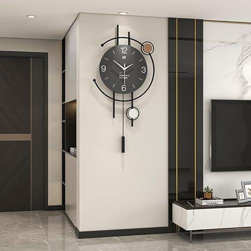 Maison JY Large Wall Clock for Living Room Decor Battery Operated Non-Ticking for Bedroom Office Kitchen 27.5 Inch Big Silent Unique Clock Modern Decorative Wall Clock for Home Indoor