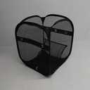 The upgraded pop-up laundry basket features a breathable side pocket mesh design, making it ideal for rooms, apartments, dormitories, travel, business trips, and children's storag(1, Black) 17"×13"