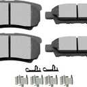 SCITOO D1037 Rear Ceramic Brake Pads Sets Fit For Chrysler 200 / Sebring,For Dodge Avenger/Caliber,For Jeep Compass 2007-2017,For Jeep Patriot 2007-2017,For Mitsubishi Lancer 2008-2017