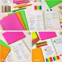 miikoul 8 Pack A5 Neon Spiral Lined Notebooks with 4 Pens 8.3" X 5.5" 80 Sheets/160 Pages Wide Ruled Notebook Spiral Journals Bulk Softcover Notepad Color Coded for Students Taking Class Notes