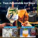 Countertop Ice Maker, 26 lbs/Day ice Production, 2 Sizes, 8 ice Cubes in 6 Minutes - Portable Mini, Energy Efficient, with Basket/Scoop for Home/Party/Travel/Camping/Bar