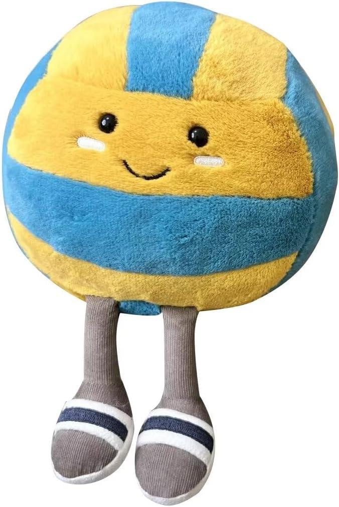 Cute Volleyball Stuff Soft Sports Stuffed Plush Pillow, Funny Plush Volleyball Gifts for Teen Girls Boys