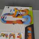 KlickRail Electric Train Set Flexible Race Track for Kids 4 6 7 8, 48 Pcs Car Track for Toddlers 3-5, Building Toy Train Track Gravity-Defying 3D Embedded Layouts & Motorized Car, STEM Learning Gift